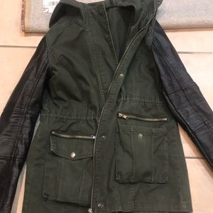 Green leather jacket
